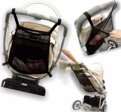 Merkloos Buggy Boodschappen Net - Organizer - Netje - Organiser - Kinderwagen - Baby - Kinder - Voituur - Boodschappennetje