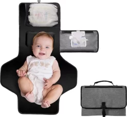 Verschoningsmatje Opvouwbaar - Verzorgingsmatje Voor Onderweg - Aankleedkussen - Traveltas - Diaperbag