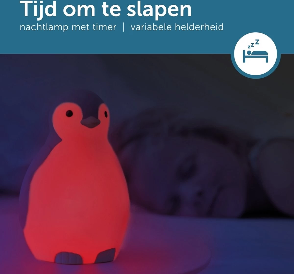 Zazu Pam Slaaptrainer - Pinguin - Met Bluetooth Speaker En Nachtlamp Functie - Roze - Afbeelding 6