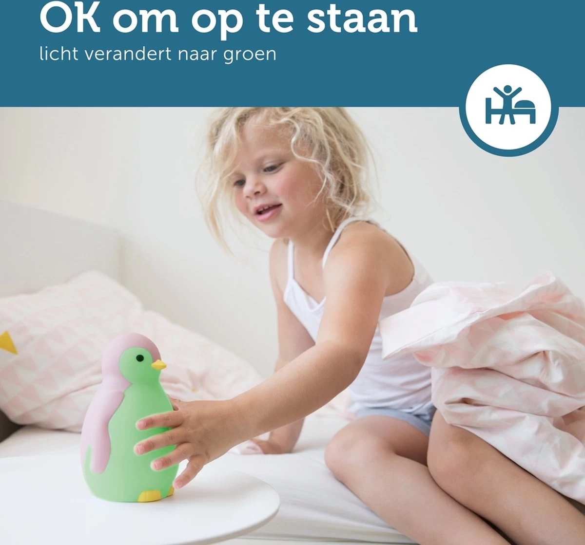 Zazu Pam Slaaptrainer - Pinguin - Met Bluetooth Speaker En Nachtlamp Functie - Roze - Afbeelding 7