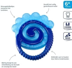 Difrax Combi Koel Bijtring - Donkerblauw/Geel