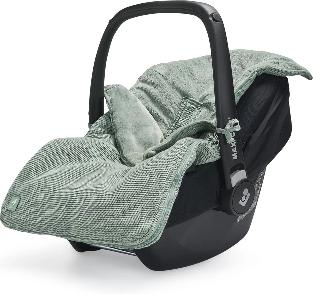 Jollein Voetenzak Voor Autostoel & Kinderwagen - Basic Knit - Forest Green - Afbeelding 2