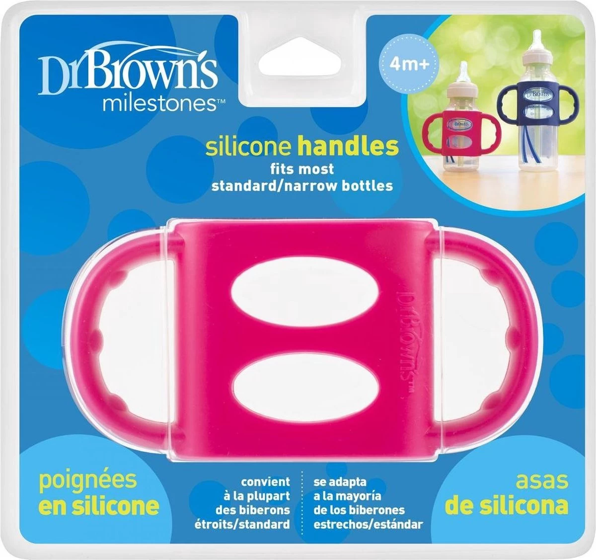 Dr. Brown's Siliconen Handvat Voor Standaardfles - Roze - Afbeelding 2