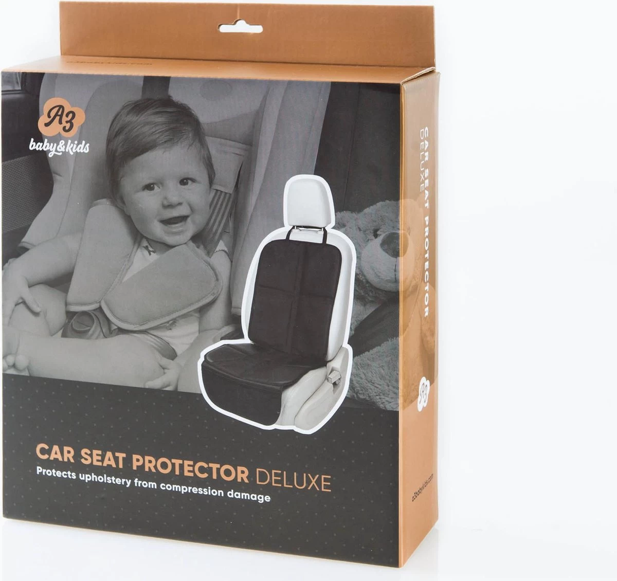 A3 Baby & Kids Deluxe Autostoelbeschermer - Zwart - Afbeelding 5