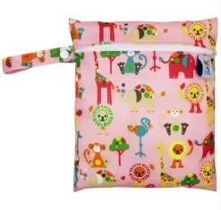 Merkloos Opbergzakje Jungle Opbergtasje Voor Natte Dingen Voor Luiertas Of Onderweg Luierzakje Luieretui Wetbag