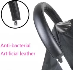 Luxe Buggy Handvat Hoes - Kinderwagen - 53X11 Cm - Zwart