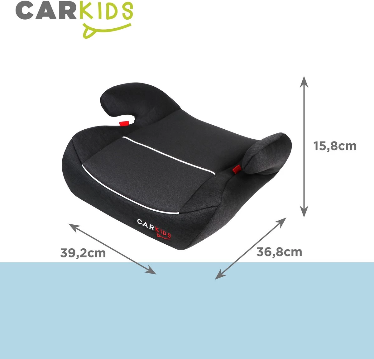 Carkids Auto Zitverhoger Grijs | Autostoeltje Groep 2-3 | Kinderen Van 3,5-12 Jaar | 15-36 Kg - Afbeelding 6
