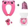 Merkloos WC Verkleiner Roze Panda Ontwerp - Toilettrainer - Opvouwbare Toilet Zitje - Toiletbril Verkleiner - Kinder WC Bril