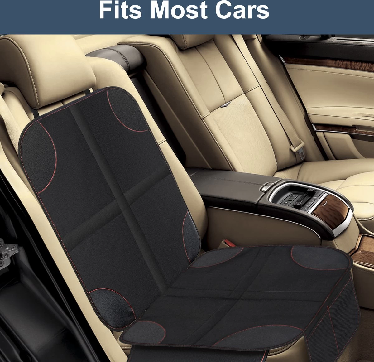 Nixnix - Autostoelhoes - Autostoelbeschermer - Autostoel Beschermer - Zwart - Bescherm Mat - Kinderen - Afbeelding 3