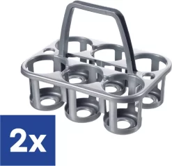 Curver Flessendrager 6-vaks - Grijs - 2 Stuks