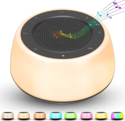 Merkloos Slaaptrainer - Slaaphulp - Baby Slaaphulp - Witte Ruis Baby - Relaxgeluid - Muziekdoos - Slaap Geluidsmachine - Nachtlamp - Slapen - Rust - Rustgevend - Kalmerend - Slaap - Kinderen - Volwassenen