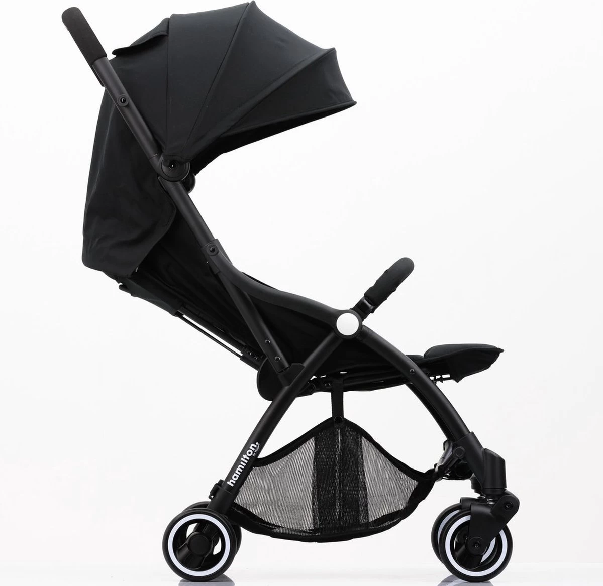 Hamilton By Yoop S1 Plus Buggy Met Monteerbare Premium Wieg – Nieuwer En Hoger 2023 Model - Stroller Met One Hand Folding Technologie – Zwart/Antraciet - Licht, Verstelbaar, Wendbaar - Geschikt Van 0 Maanden Tot 4 Jaar - Afbeelding 9