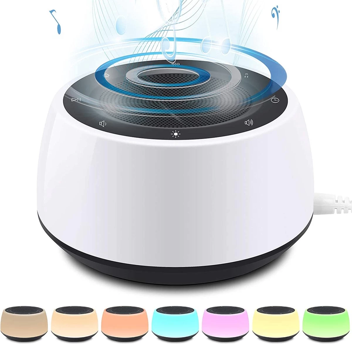 Merkloos Slaaptrainer - Slaaphulp - Baby Slaaphulp - Witte Ruis Baby - Relaxgeluid - Muziekdoos - Slaap Geluidsmachine - Nachtlamp - Slapen - Rust - Rustgevend - Kalmerend - Slaap - Kinderen - Volwassenen - Afbeelding 11