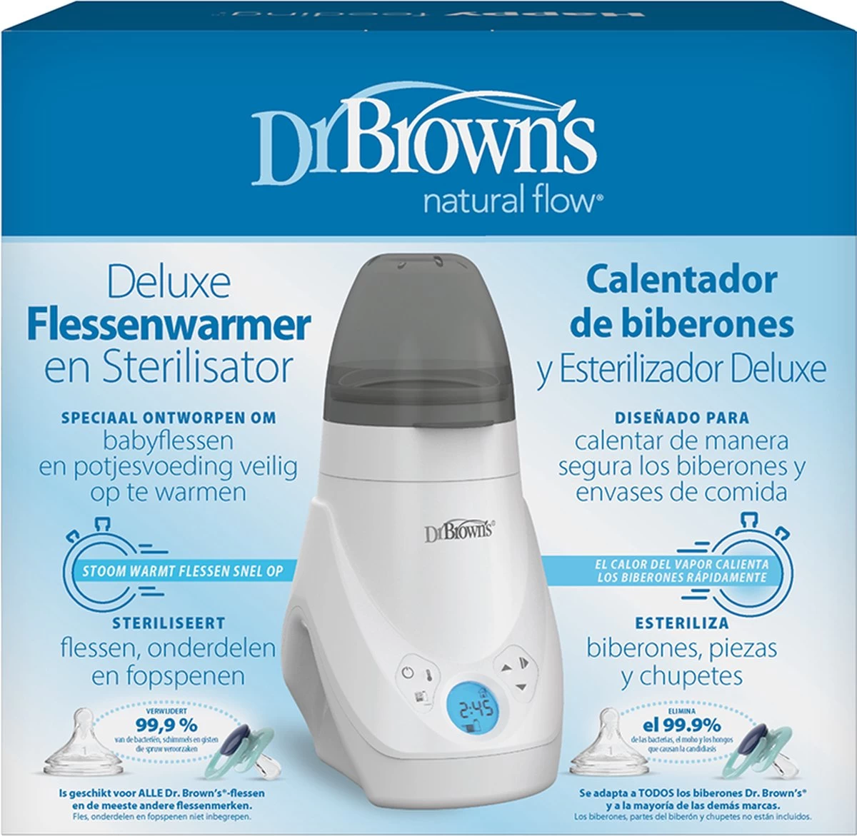 Dr. Brown's Deluxe Flessenwarmer En Sterilisator - Afbeelding 3