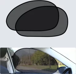 Zonnescherm Auto Baby - Zonwering Auto Met Zuignappen - Zonnescherm Auto Zwart - Auto Accessoires - Auto Accessories - 65x38 Centimeter - 2 Stuks - Cadeautje