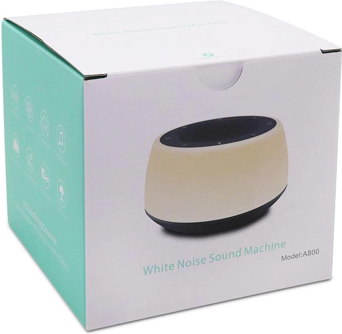 Merkloos Slaaptrainer - Slaaphulp - Baby Slaaphulp - Witte Ruis Baby - Relaxgeluid - Muziekdoos - Slaap Geluidsmachine - Nachtlamp - Slapen - Rust - Rustgevend - Kalmerend - Slaap - Kinderen - Volwassenen - Afbeelding 5