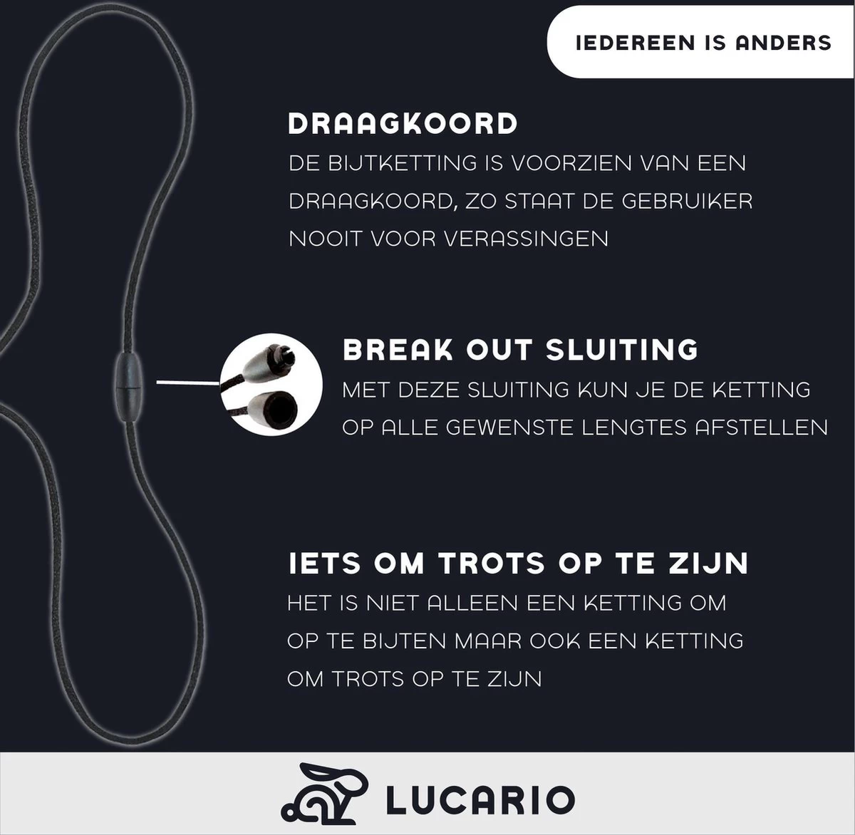 Bijtketting - Kauwketting | Bouwblokje Patroon Oranje - Afbeelding 8