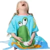 JAXY Badcape Baby - Badcape - Baby Badjas - Omslagdoek - Omslagdoek - Baby Handdoek Met Capuchon - Strandhanddoek - Badponcho - Poncho Handdoek - Microfiber - 60x90cm - Kikker