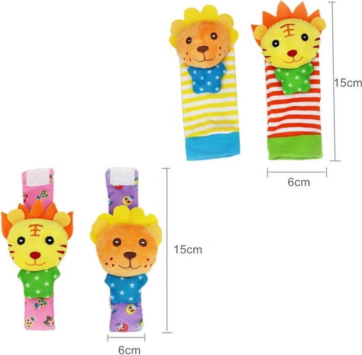 Baby Rammelaar | Baby Rammelaar Sokjes En Rammelaar Armbanden|4-delig Rammelaar Set|Pols- En Voetrammelaar Set| 0 T/m 24 Maanden | Babyarmband | Babysokken | Babykleding|Pasgeboren Baby| Baby Gift Set - Afbeelding 2