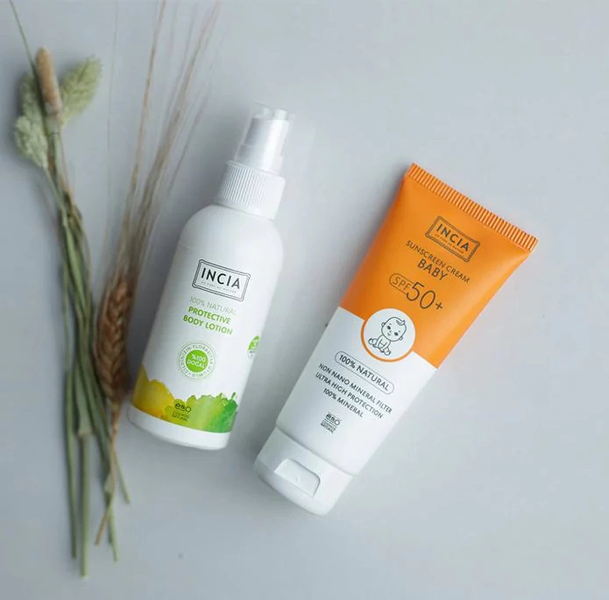 INCIA Zonnebrandcrème + Insectenspray | Baby & Kind Set | Geschikt Voor De Gevoelige Huid | Natuurlijk Middel Tegen Insectenbeten, Tekenbeten En Muggen | Bevat Geen DEET | Dierproefvrij | Vakantie Tip! - Afbeelding 2