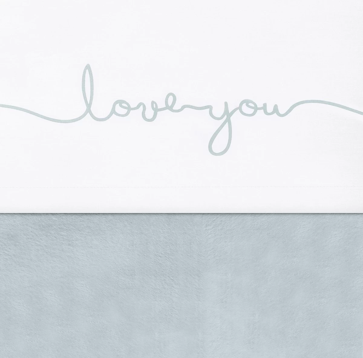 Jollein Baby Laken Wieg 75x100cm Love You - Stone Green