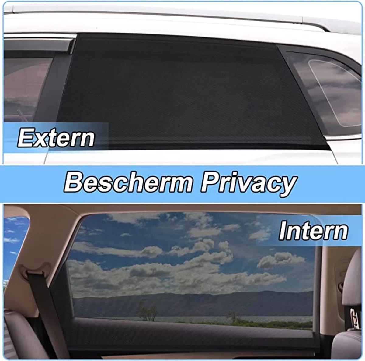Merkloos Zonwering Voor In De Auto Universele Zonneklep Voor Zijruiten Auto - Afbeelding 2
