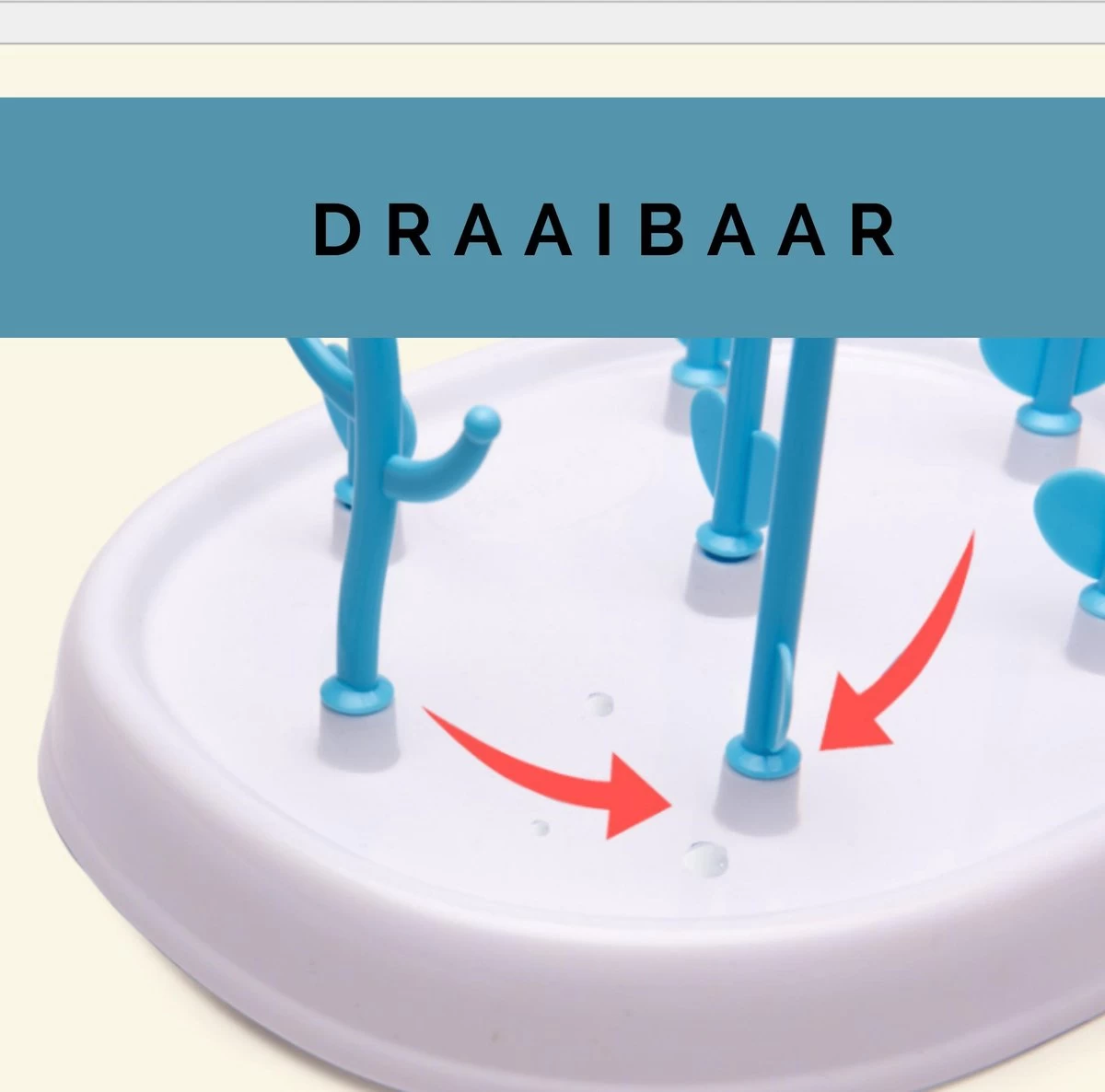 Merkloos Baby Flessen Droogrek - Afdruiprek Met Lekbak - Afwasrek - Baby Flesjes Droogrek - Flessenrek - Kraamcadeau - Baby Cadeau - Groen - Afbeelding 3
