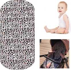 Merkloos Allernieuwste Buggy Inleg Kussen Panter Print - Tweezijdig Bruikbaar - Kinderwagen - Kinderstoel Hoes - Wasbaar