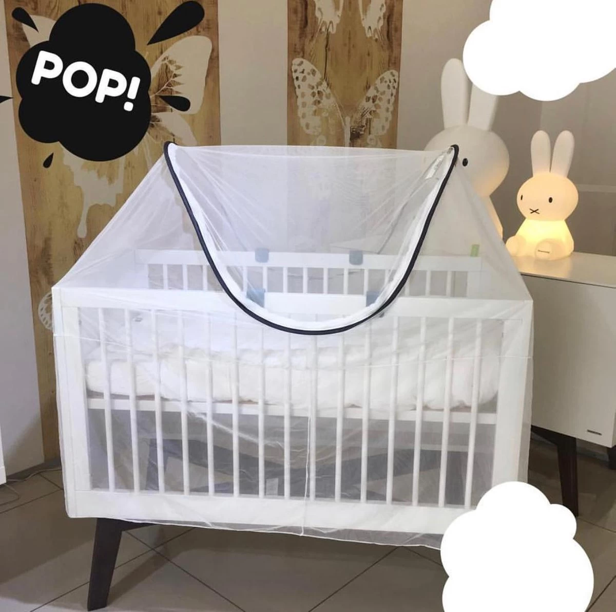 Deryan Luxe Klamboe Voor Campingbed - Klamboe Voor Ledikant - Babyklamboe - Universeel - Afbeelding 6