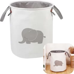 MIRO Wasmand - Opbergmand - Babykamer & Kinderkamer - Opvouwbaar - Olifant