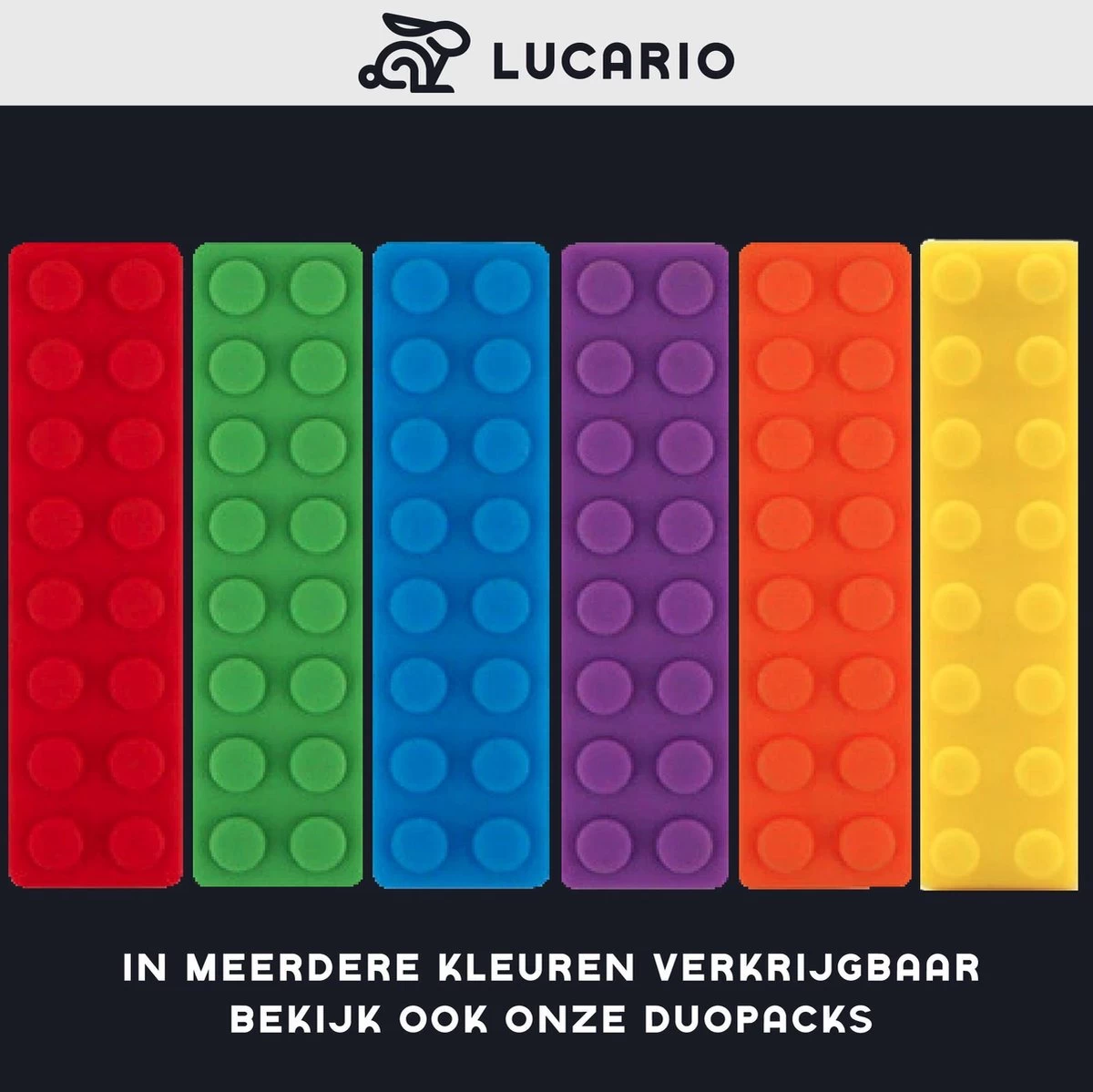 Bijtketting - Kauwketting | Bouwblokje Patroon Oranje - Afbeelding 9