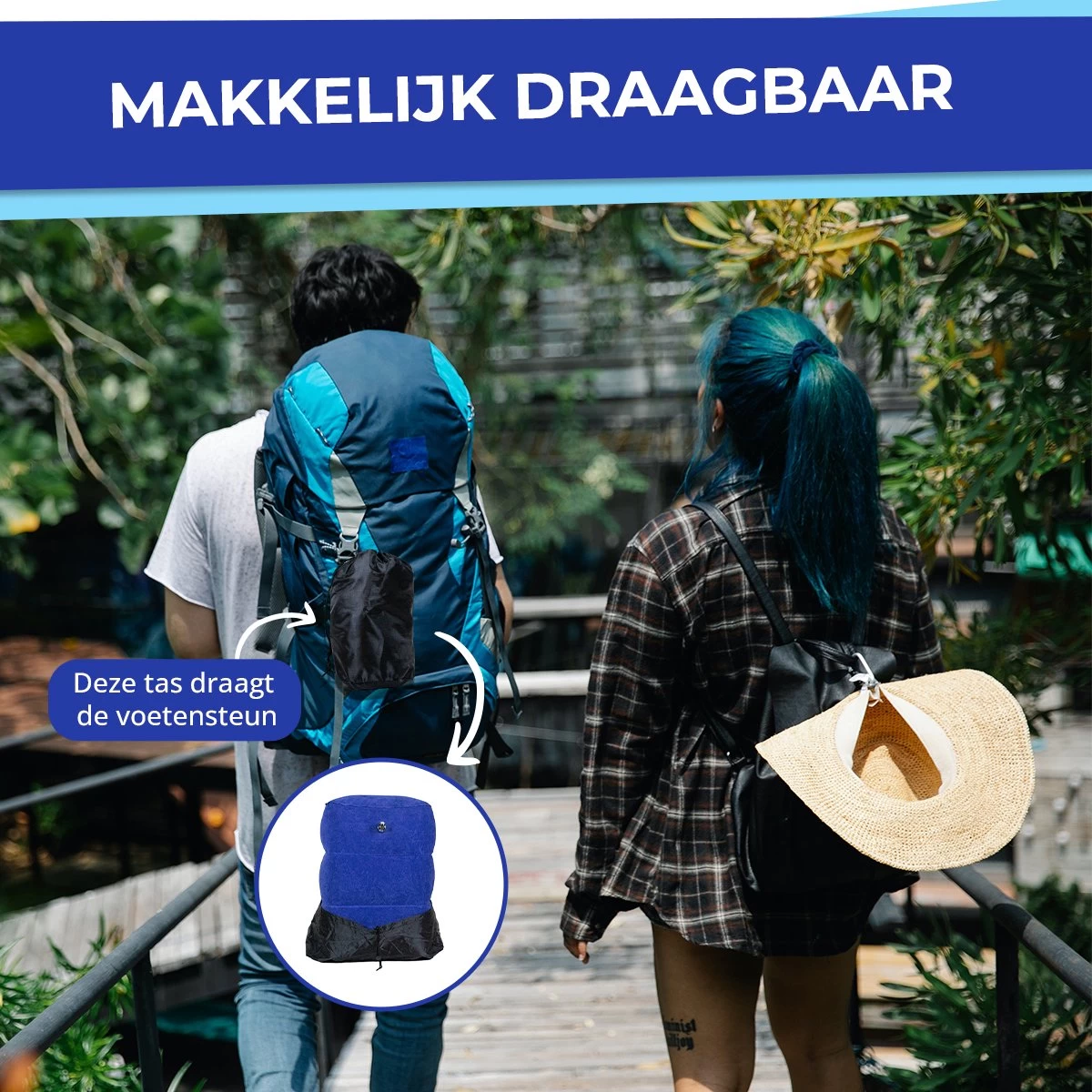 Merkloos Voetensteun - Vliegtuigbedje - Premium Quality - Reisbedje - 3 Hoogtestanden - Vliegtuig Kussen - Voetenbankje Of Poef - Met Opbergzakje & Pomp - Grijs - Afbeelding 8