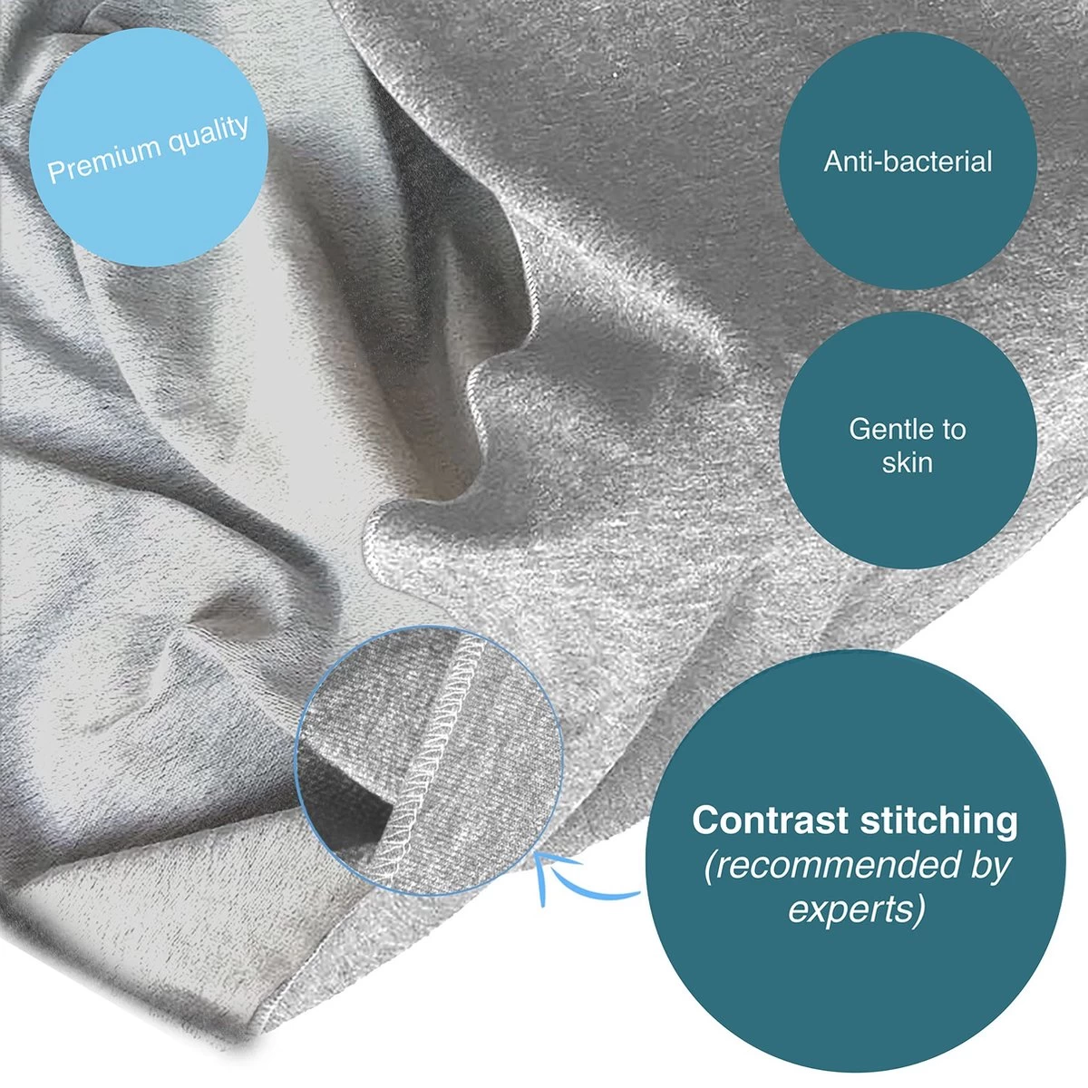 Makimaja Baby Sling - Licht Grijs - Hoge Kwaliteit 100% Natuurlijk Katoen Baby Sling - Baby Sling Pasgeborenen En Baby's Tot 15 Kg - Plus Inclusief: Baby Slabbetje - Afbeelding 4