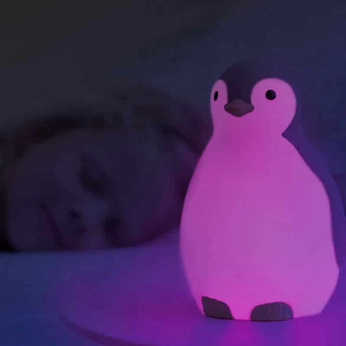Zazu Pam Slaaptrainer - Pinguin - Met Bluetooth Speaker En Nachtlamp Functie - Roze - Afbeelding 2