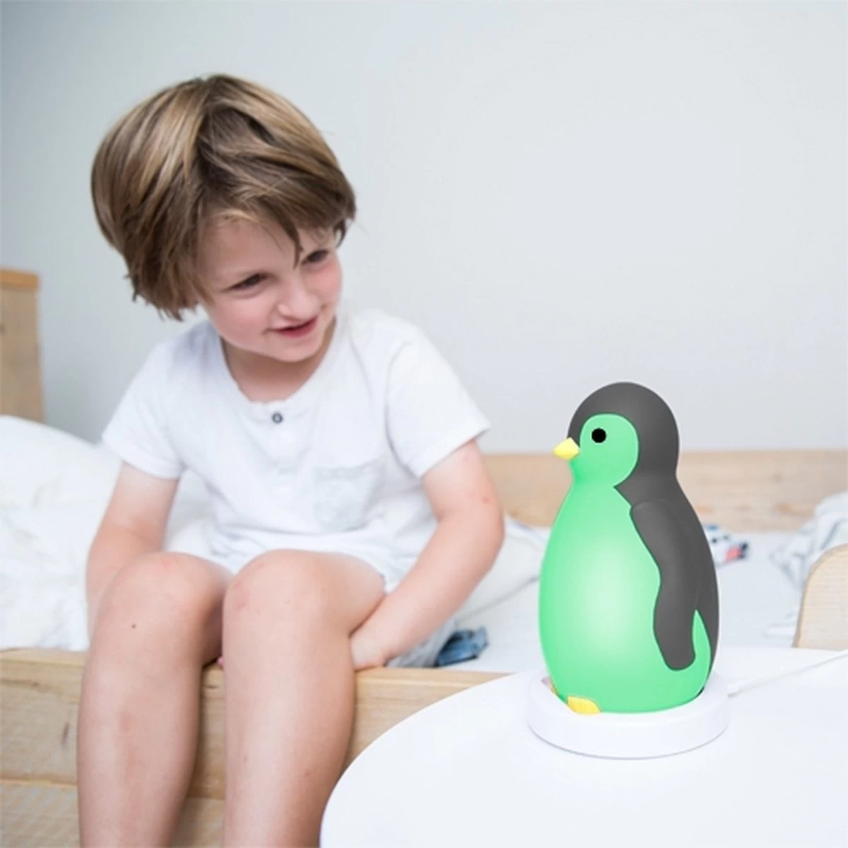 Zazu Pam Slaaptrainer - Pinguin - Met Bluetooth Speaker En Nachtlamp Functie - Roze - Afbeelding 4