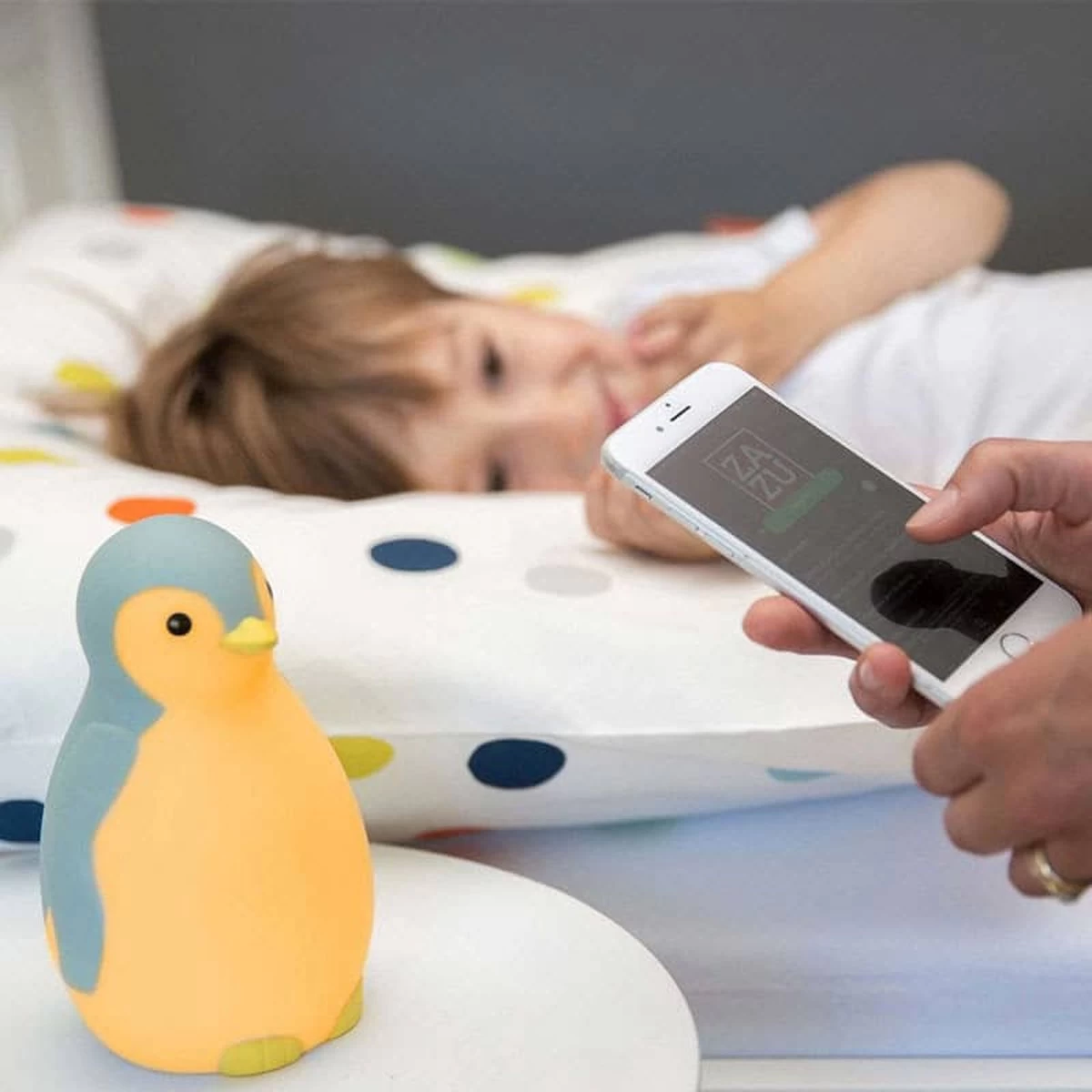 Zazu Pam Slaaptrainer - Pinguin - Met Bluetooth Speaker En Nachtlamp Functie - Roze - Afbeelding 17