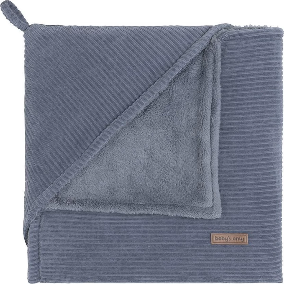 Baby's Only Wikkeldeken - Omslagdoek Baby Sense - Teddy Voering - Vintage Blue - 75x75 Cm - Geschikt Voor Drie- En Vijfpuntsgordel