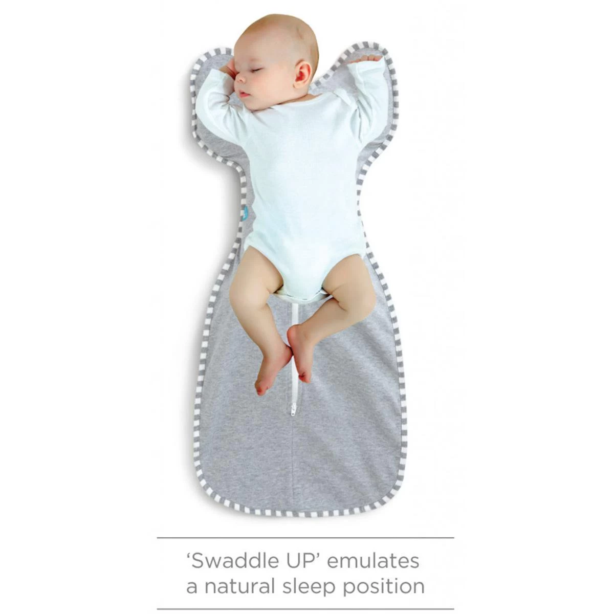Love To Dream™ Babyslaapzak Swaddle Up™ - Inbakeren - Baby 0-3 Maanden - 3.5-6 Kg - All Season - Grijs - Afbeelding 5
