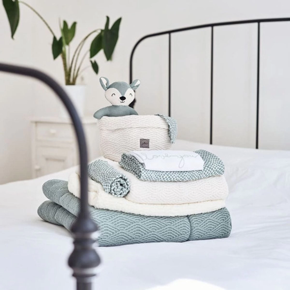 Jollein Baby Laken Ledikant 120x150cm Love You - Nougat - Afbeelding 15