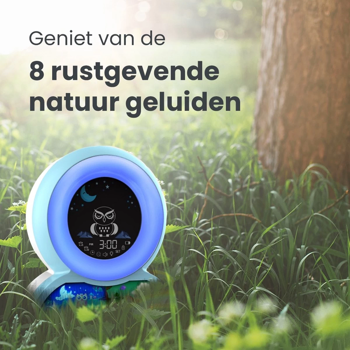 ProSova Slaaptrainer Voor Kinderen - Nieuw Model 2022 - Kinderwekker - Wake Up Light - Nachtlamp - Blauw - + Gratis (E)-Slaapboek - Afbeelding 6