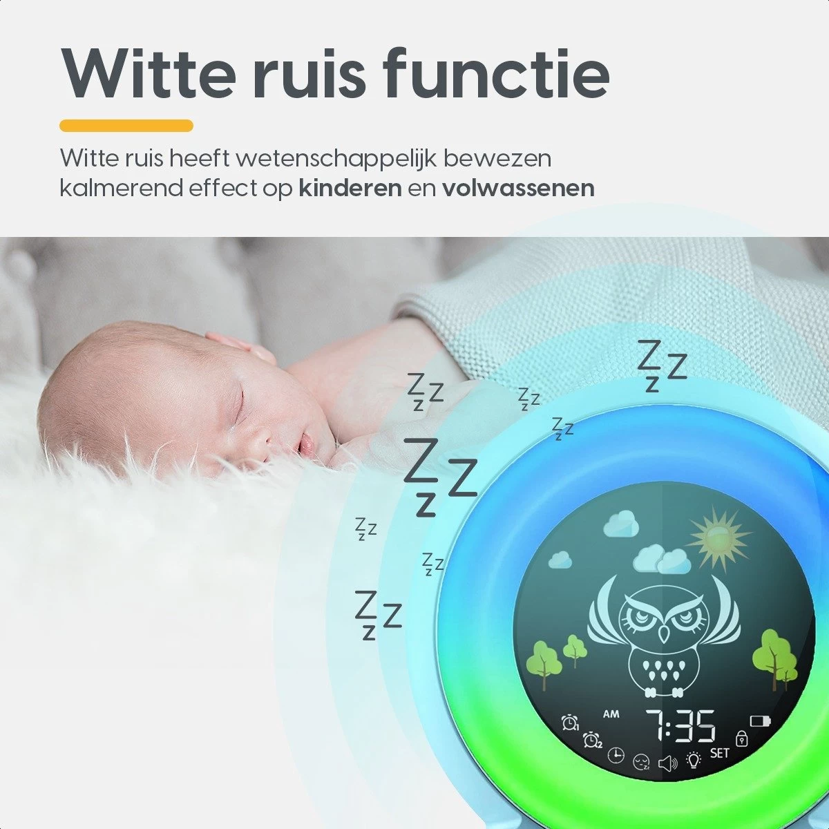 ProSova Slaaptrainer Voor Kinderen - Nieuw Model 2022 - Kinderwekker - Wake Up Light - Nachtlamp - Blauw - + Gratis (E)-Slaapboek - Afbeelding 8