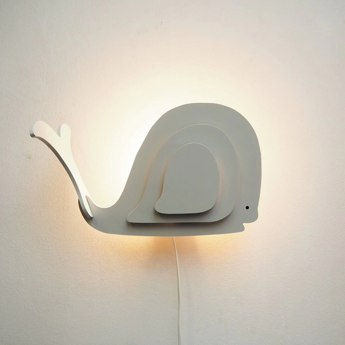 Arnhout Lief Wandlampje Walvis Grijs Voor Baby En Kinderkamer - Afbeelding 4