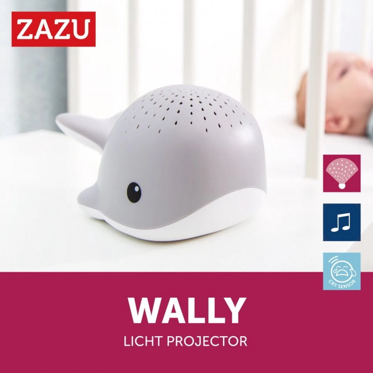ZAZU - Wally Light Projector - Rose - Slaaptrainers - Slaaptrainers - Afbeelding 11