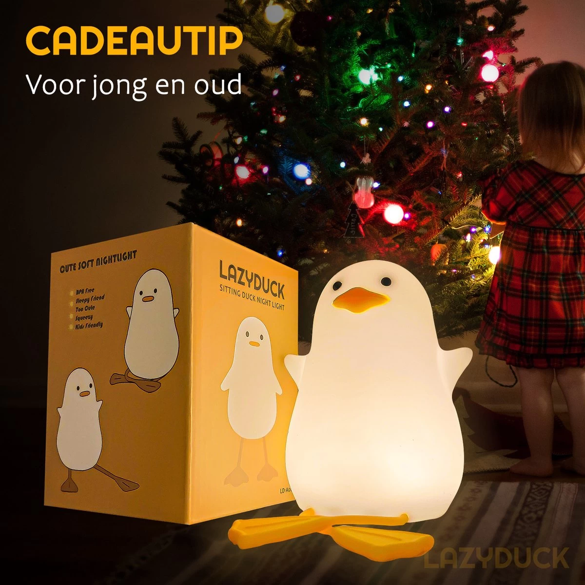 LAZYDUCK® Eend Nachtlampje - Dimbaar - Timer - Oplaadbaar - Nachtlampje Kinderen - Nachtlampje Baby - Afbeelding 6
