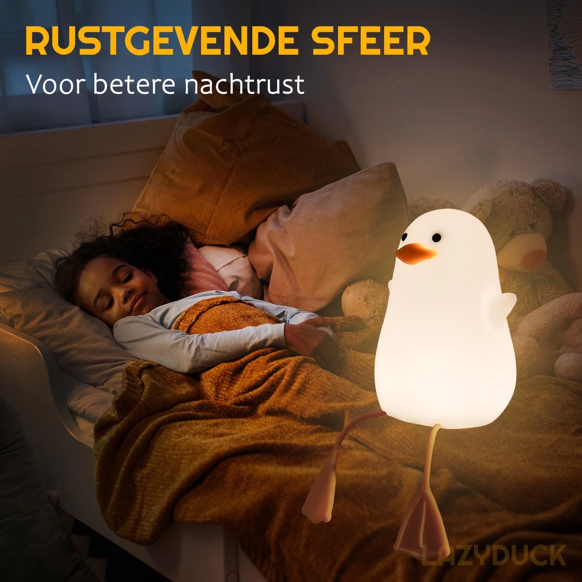 LAZYDUCK® Eend Nachtlampje - Dimbaar - Timer - Oplaadbaar - Nachtlampje Kinderen - Nachtlampje Baby - Afbeelding 9
