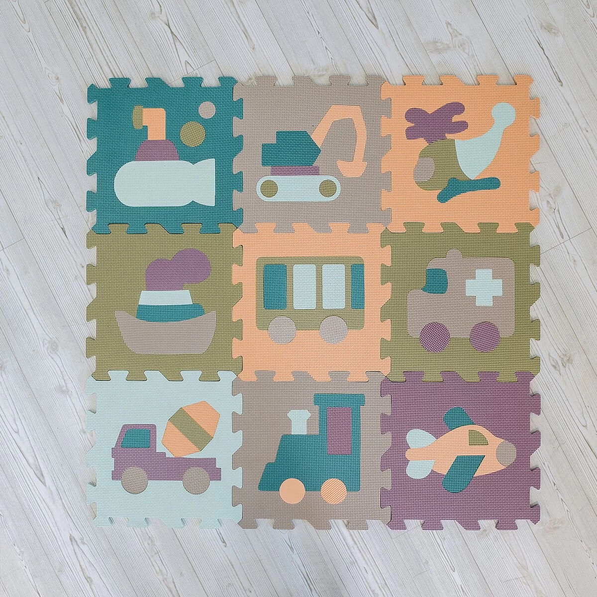 Free2Play By FreeON Speelkleed - Speelmat - Foam Puzzelmat - Voertuigen - Afbeelding 10