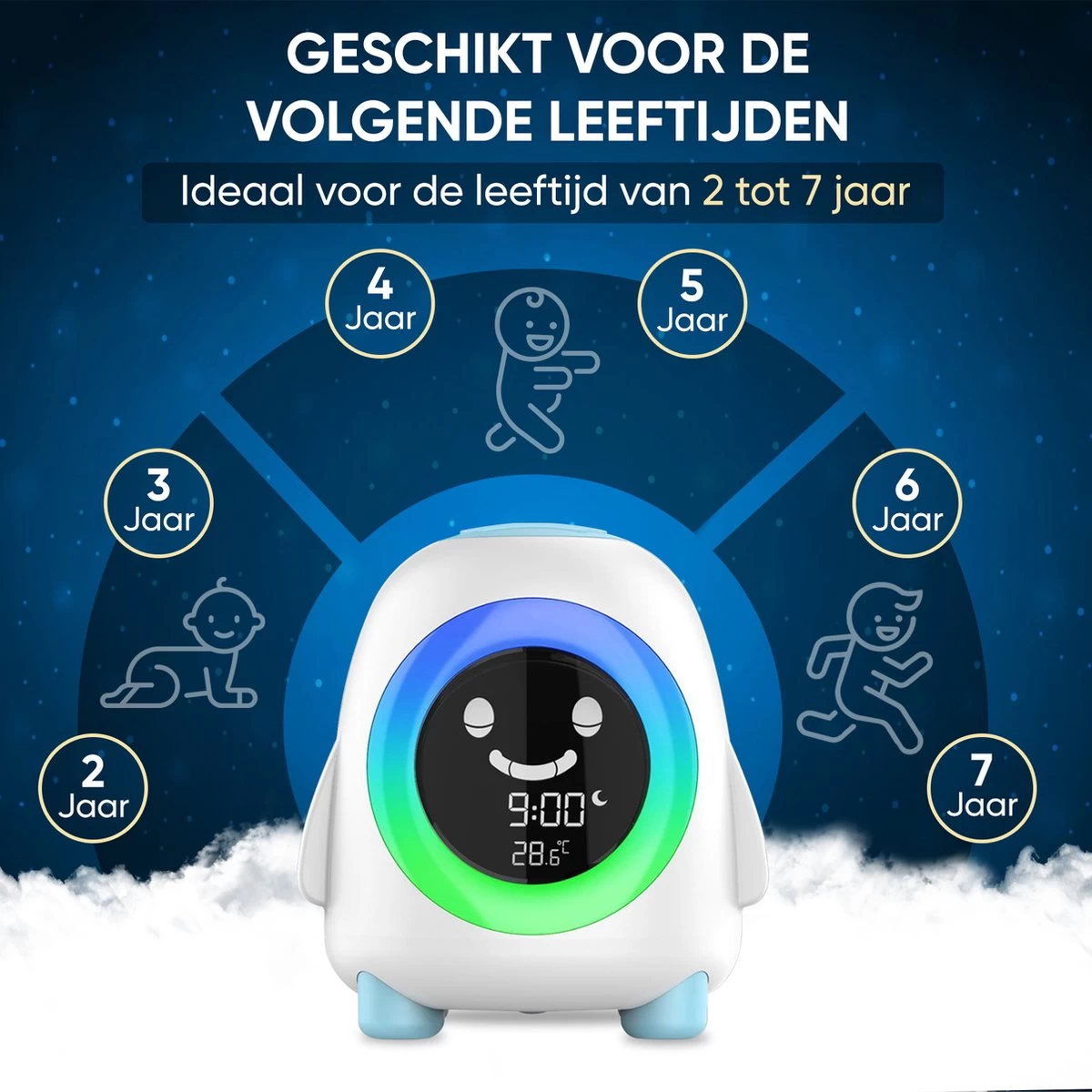 MOONIE'S® - Wiggles De Slaaptrainer - Slaaptrainer Kinderen - Slaapwekker - Kinderwekker - Nachtlampje - Afbeelding 7