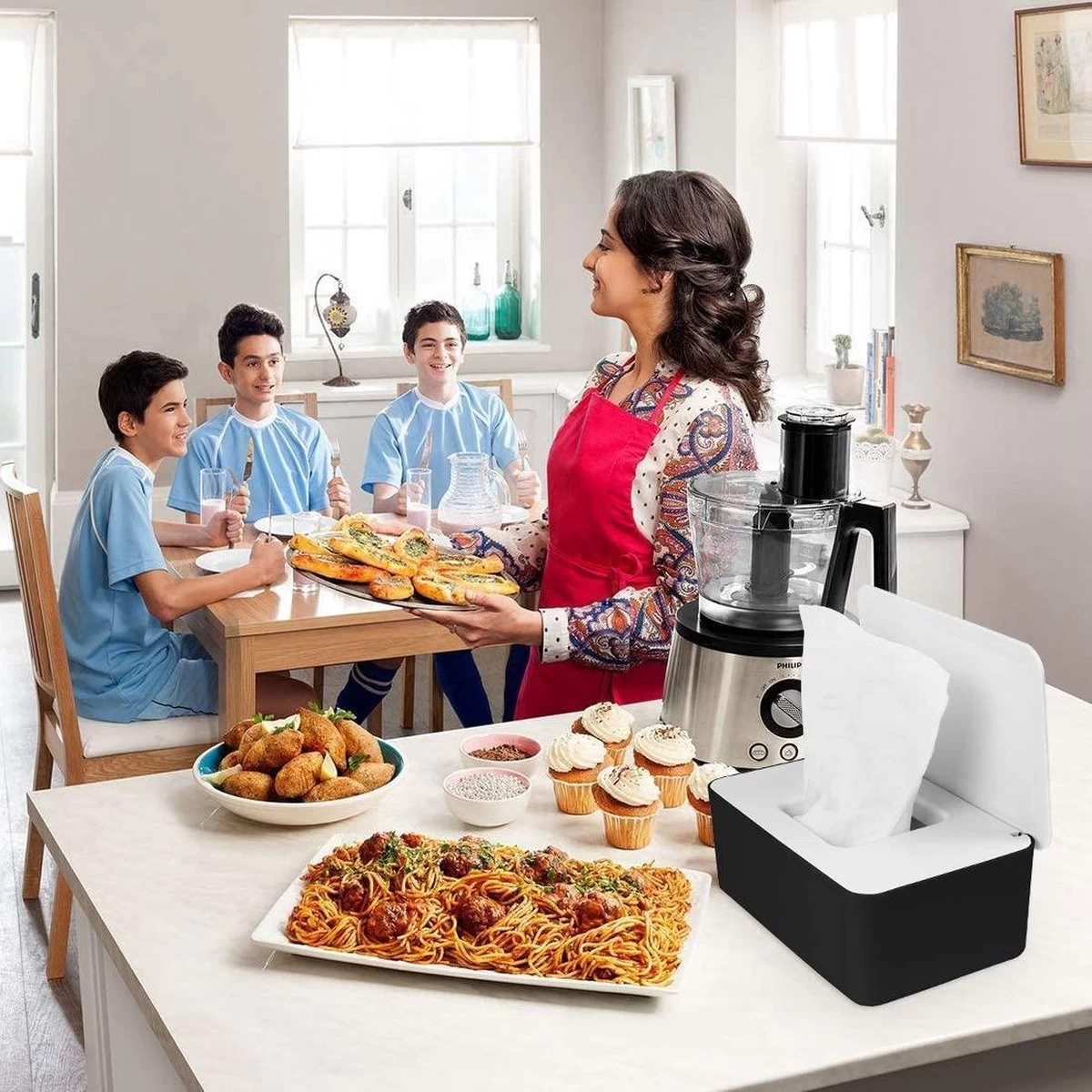 BillendoekjesDoos - Zinaps Natte Doekjes Doos, Vochtig Toiletpapier Doos, Babydoekjes Doos, Natte Doekjes Opbergdoos, Plastic Natte Doekdispenser Met Deksel Voor Thuis, Kantoor (WK 02129) - Afbeelding 7