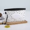 Merkloos Billendoekjes Houder - Vochtige Tissuehouder -Natte Doekjes Houder - Dispenser - Wipe Box - Billendoekjesdoos - Vochtig Toiletpapier Houder - Geschikt Voor Make Up Doekjes, Reinigingsdoekjes - Baby Cadeau - Kraamcadeau - Wit/zwart