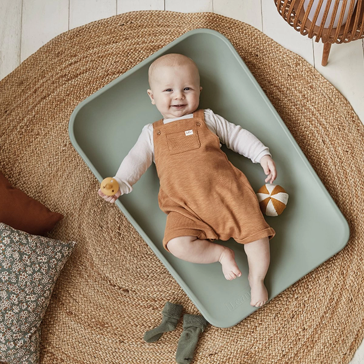 Leander Matty Verschoonkussen / Aankleedkussen - Sage Green - Afbeelding 9